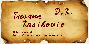 Dušana Kašiković vizit kartica